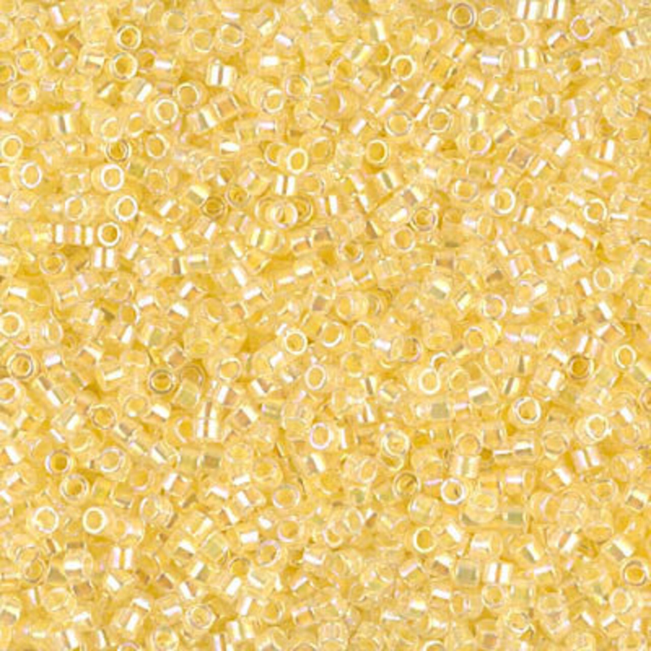 Miyuki Delica Bead 11/0, DB0053, Light Yellow Lined Crystal AB, 5 grams